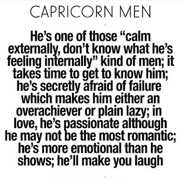 Man back keep capricorn coming does why 15 Unmistakable